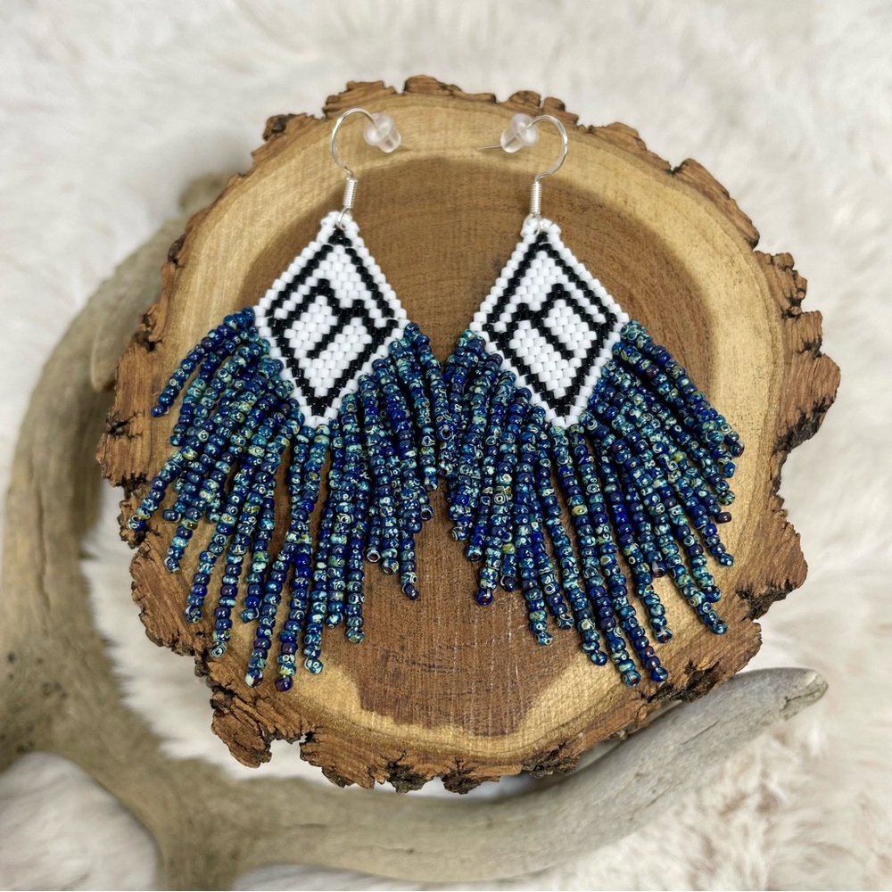 Beaded Fringe Earrings